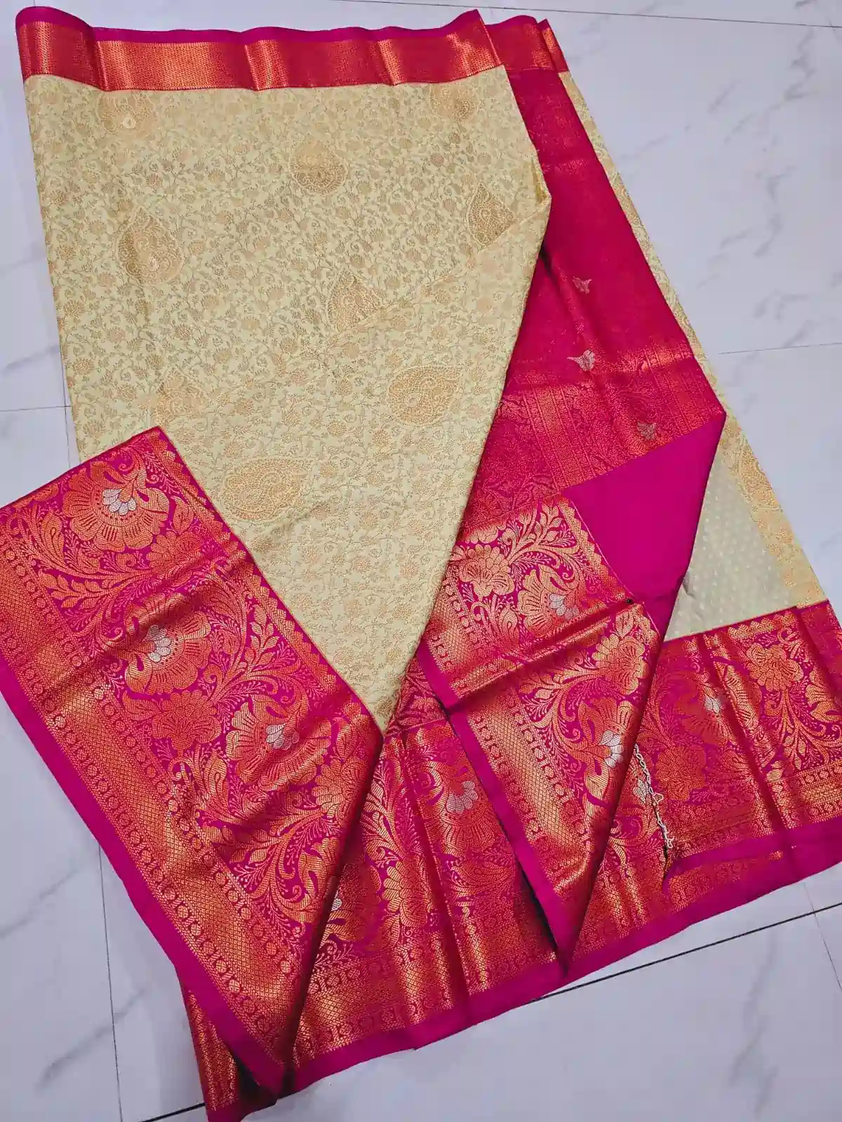 Kanchipuram semi korvai silk sarees